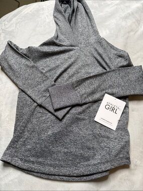 Athleta Girls Heather Gray Hooded Sweatshirt